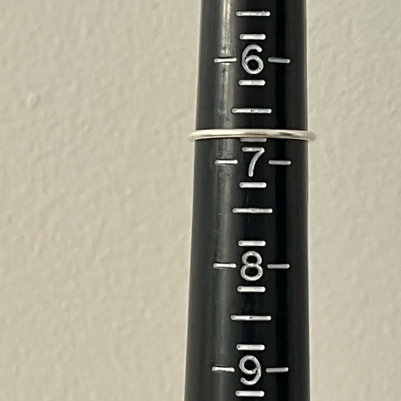 Solid 925 Sterling Silver Strawberry Quartz Gemstone Stacker Ring Size 6.75 - Picture 4 of 8